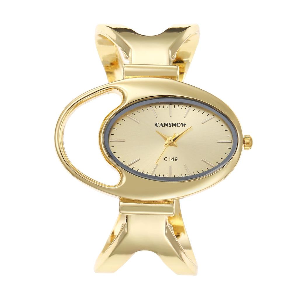Luxury Fashion Watch For Women Steel Band Light Bracelet Version Creative Oval shaped watch Student Quartz Wristwatches Clock Gift