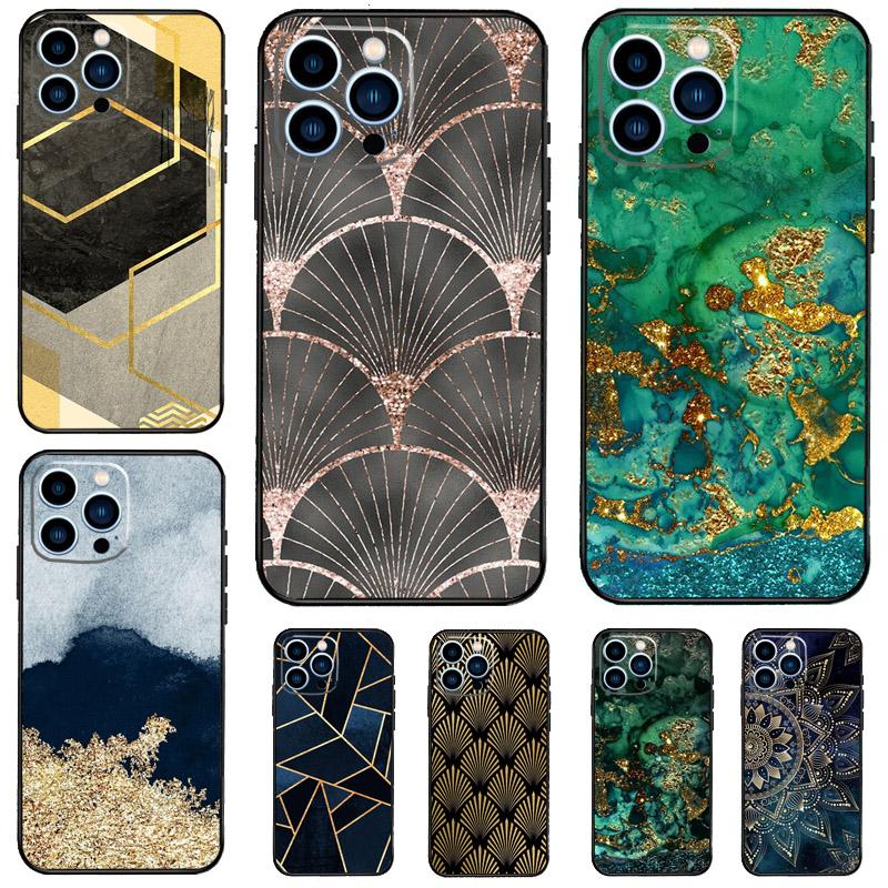Luxury Gold Foil Art Case For Samsung Galaxy A54 A34 A14 A15 A35 A55 A16 A26 A36 A56 A52 A12 A32 A13 A33 A53 A17