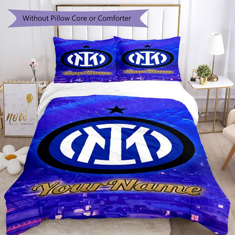 Inter Milan Customize your name Bedding Set Breathable Duvet Cover with Pillowcases Home Decoration Birthday Gift