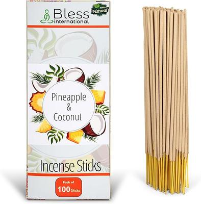 Pineapple and Coconut 100%-Natural-Incense-Sticks Handmade-Hand-Dipped Organic-Chemicals-for-Purification-Relaxation-Positivity