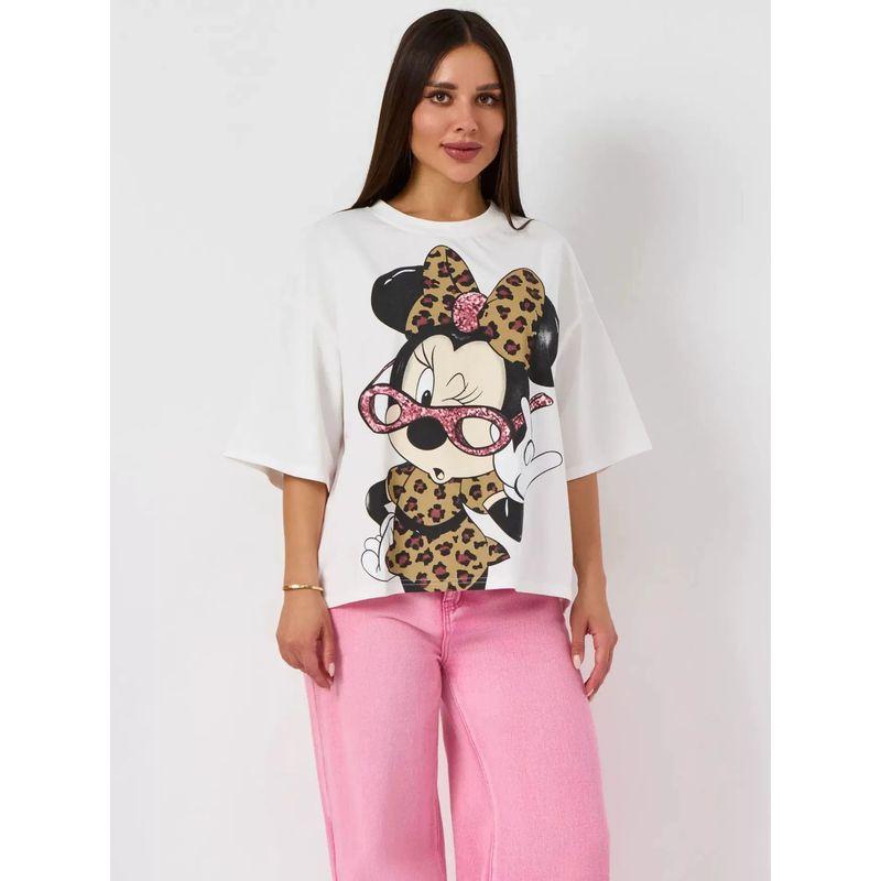 New Fashion T-shirt Western Style New Summer Fashion Loose Casual Print Cotton T-shirt Top