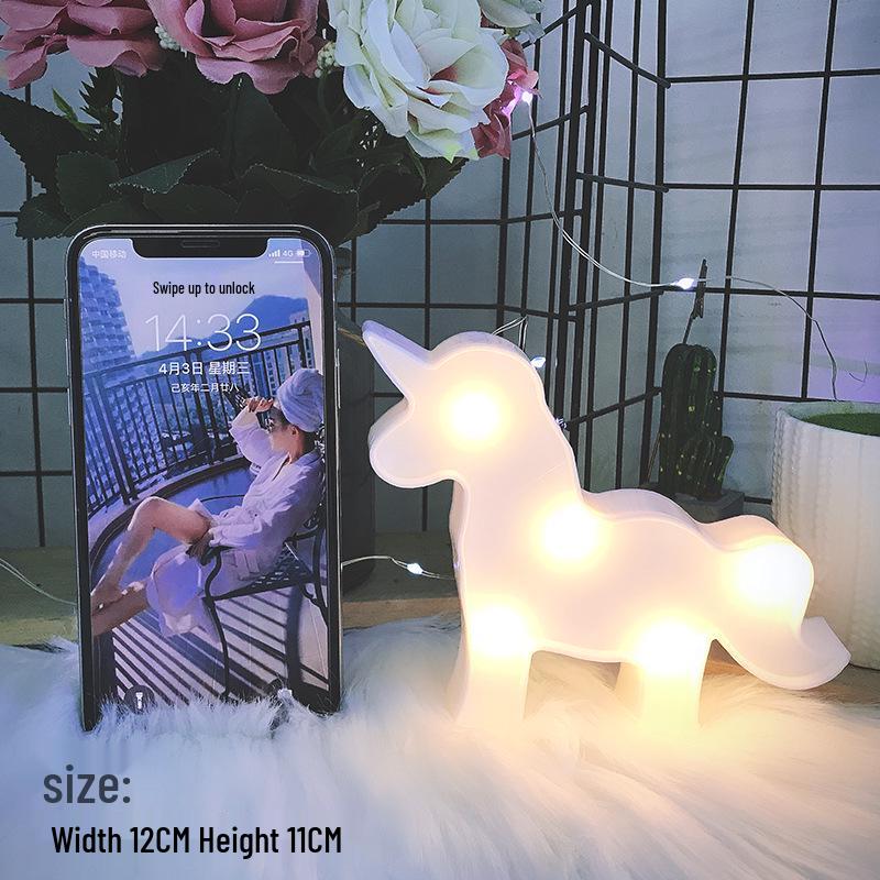 Korean Hot Selling LED Flamingo & Cactus Tabletop Night Light for Christmas Decoration