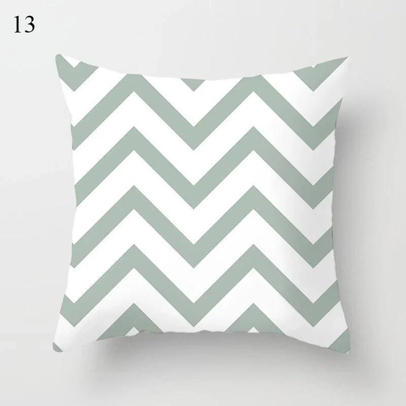 Exquisite Fresh Green Printing Pattern Cushion Cover for Home Living Room Sofa Decoration Pillow