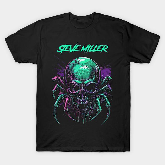 

Men Black Print T-shirt The Steve Miller Merch Vtg Fan Art No-Cut Transfer Paper Print Cotton Tshirt 4XL