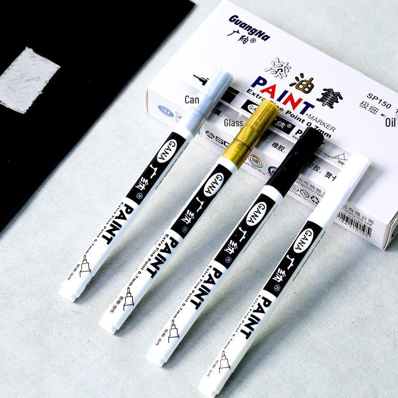 Guan Na Waterproof 0.7mm Fine Line Paint Pen for Car, Metal, Wood DIY Highlights
