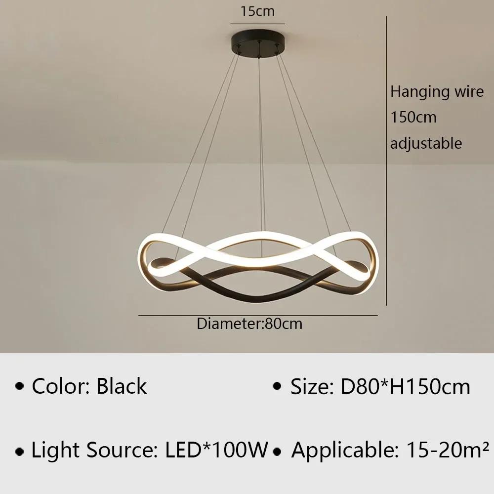 Lampada a sospensione moderna a LED per soggiorno, sala da pranzo, camera da letto, hotel, lampadario a soffitto, decorazione per la casa, apparecchio di illuminazione per interni, lampadario