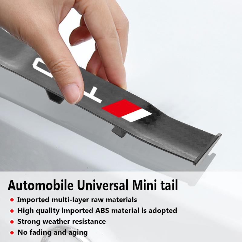 1Pcs Carbon Fiber Car Mini Rear Spoiler Mini Small Wing Model Decoration for Toyota TRD GR RAV4 Avensis Yaris Levin Reiz Crown Vios