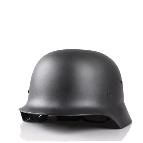 Generic German M35 Helmet Resin Replica WW2 Airsoft Cosplay Helmet with Plastic Strap, Black