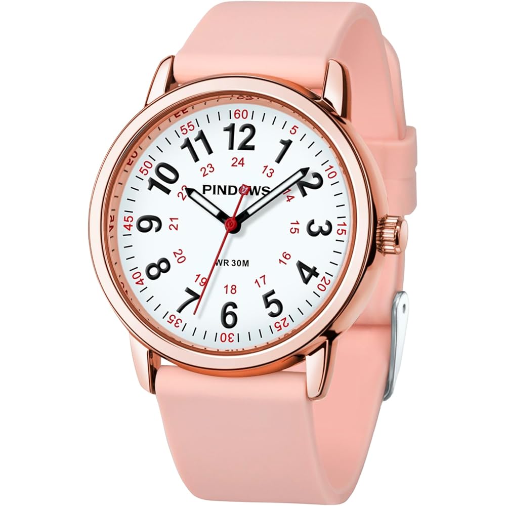 PINDOWS Women s Analog Quartz Watch Unisex Military Design 30m Water Resistant Luminous Dial