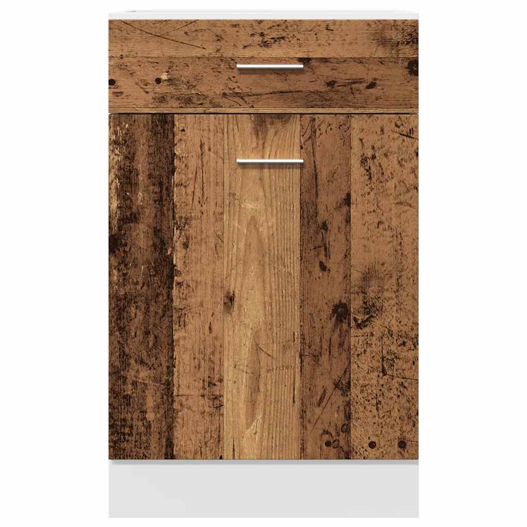 Lyon Base Cabinet with Drawer Vintage Wood Look 50 X 46 X 81.5 Cm Particleboard