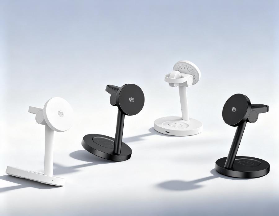 Qi2.2 Three-in-One 25W Magnetic Wireless Charger for Apple & Samsung Watches