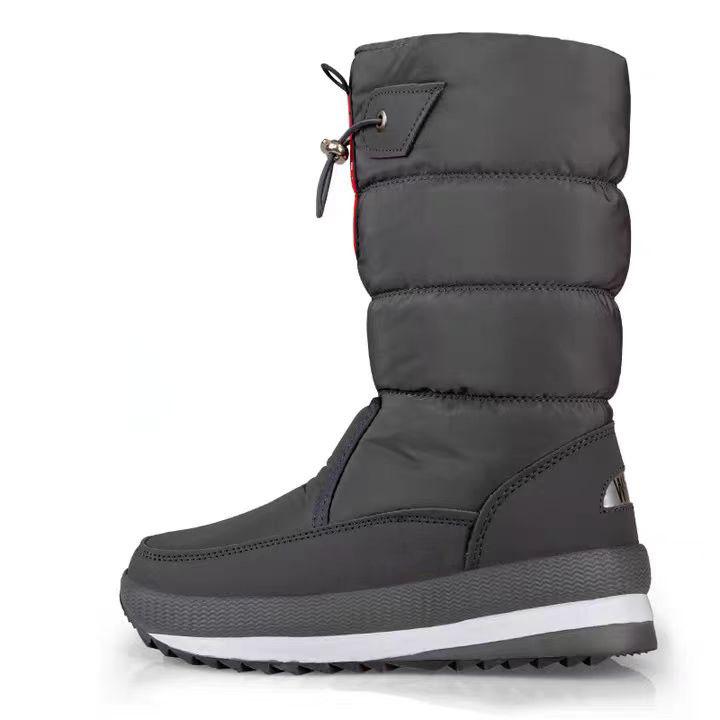 Winter Plush Women's Snow Boots Non-slip and Warm Mid-tube Thickened Casual Cotton Boots Non-slip Large Size Women's Cotton Shoes