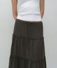 Musinsa Standard Woman Women'S Jersey Tiered Long Skirt [Khaki Brown]
