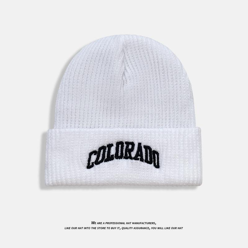 Gestrickte Mützen für Männer im Winter Modische und vielseitige Wollmützen für Herbst und Winter Warme Melonenmützen Kalte Mützen für Frauen