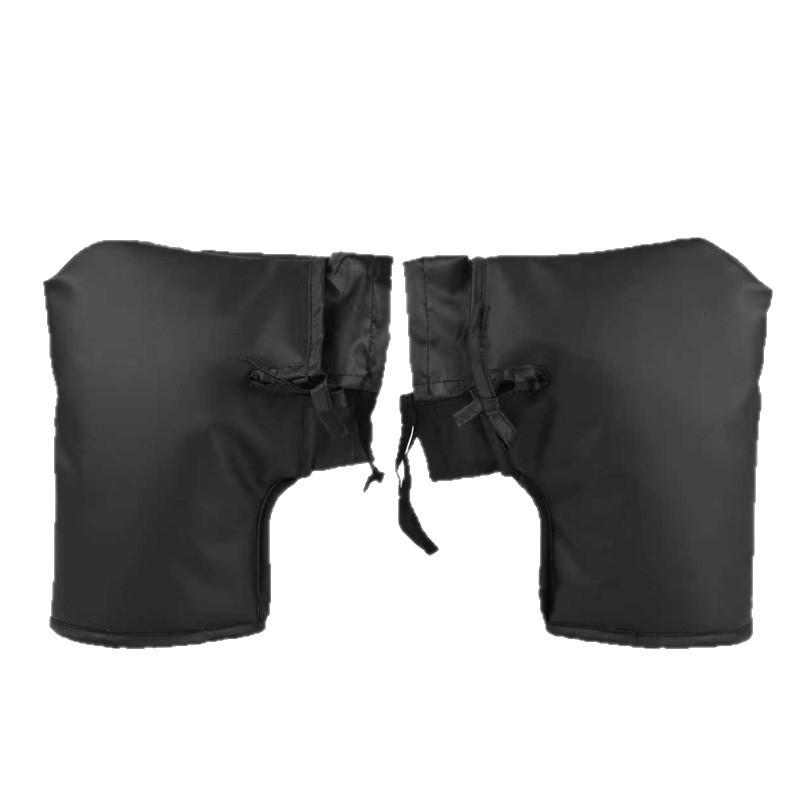 Windproof Leather Electric Motorcycle Handlebar Covers - Winter Warmth Cotton Gloves for Men & Women