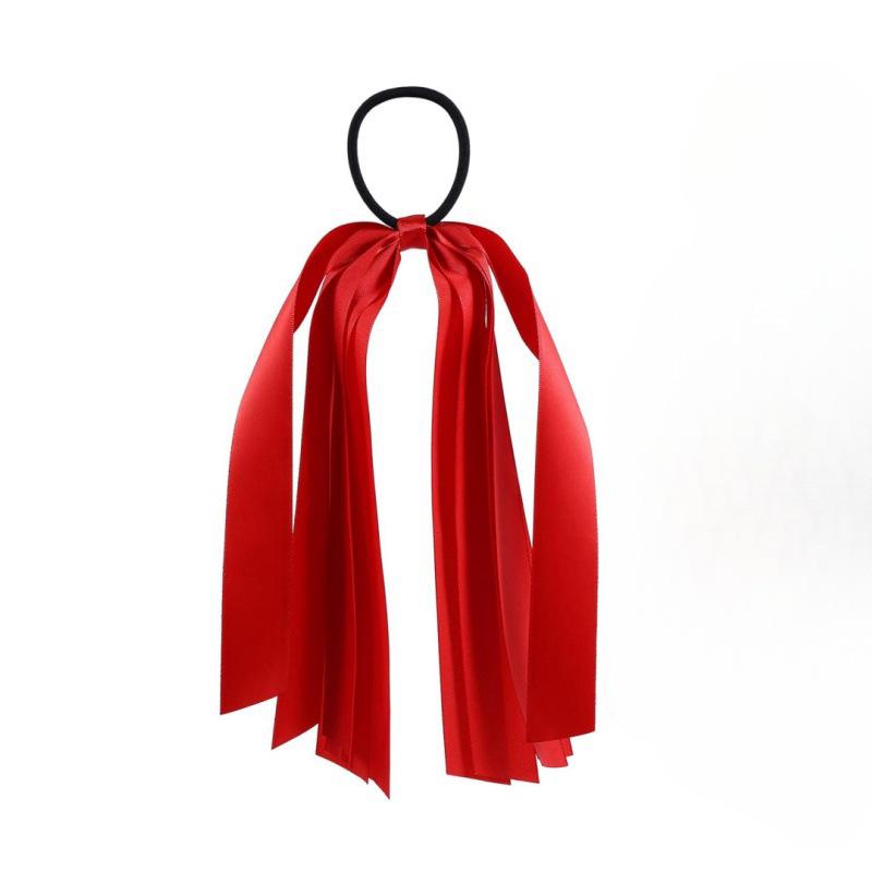 Elegant Satin Bow Hair Tie - Sweet & Versatile for Single/Double Ponytails
