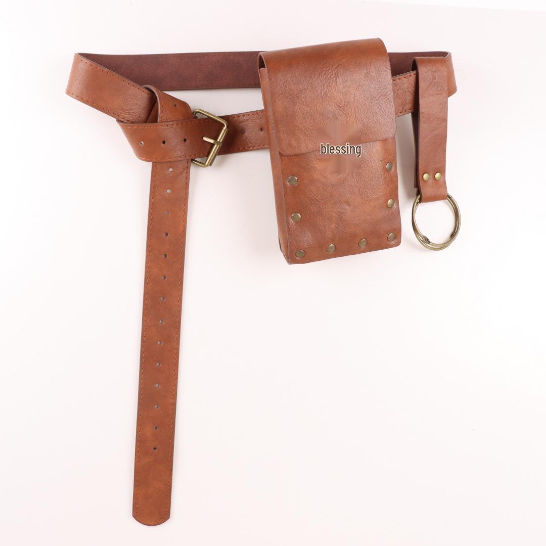 

Стимпанк Кожаная Сумка для Телефона - Средневековый Поясной Аксессуар для Ренессансного Косплея