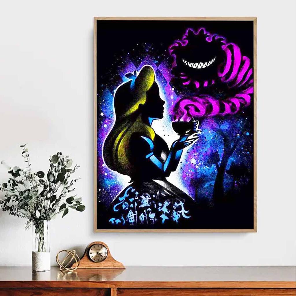 Full Round Diamond Painting The Princess and The Ghost Art Rhinestone Picture Mosaic DIY 5D Cross Stitch Embroidery Home Decoration