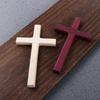 1PC Creative Christian Wooden Cross 12cm Hanging Wall Large Long Crucifix Two Color for Home Decoration