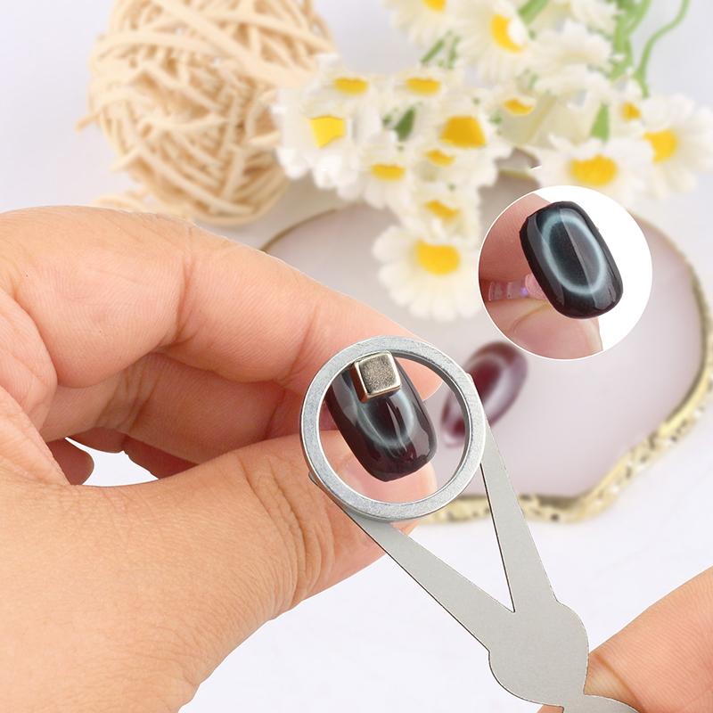 Black Hole Shape Cat Eye Nail Art Magnet Suck Hollow Cat Eye Nail Art Effect Magnet Ring Diy Manicure Magnetic Auxiliary Tool