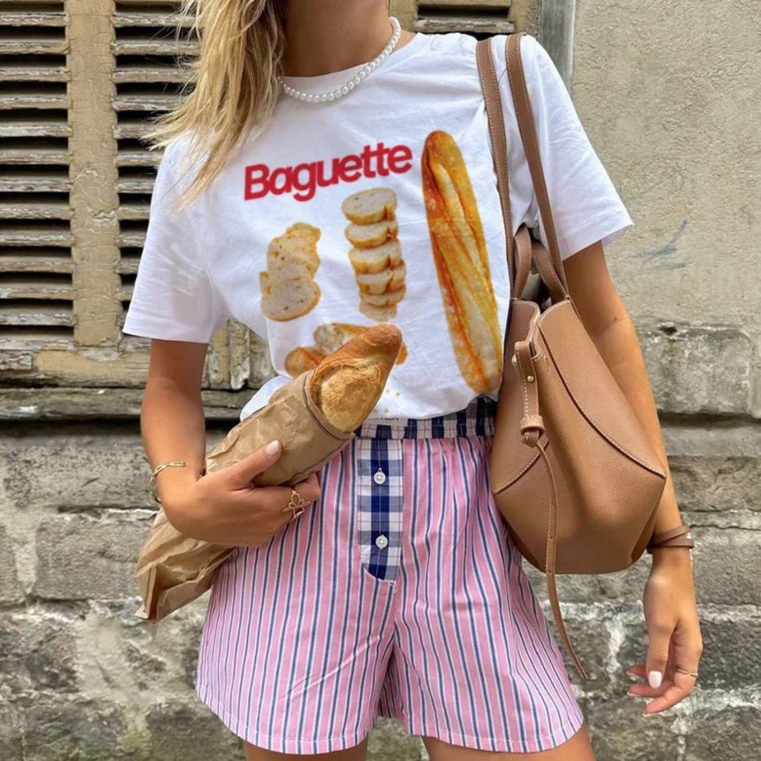 Wounisex Y2k Aesthetic Baguette T Shirt Cute Bread Lover T-Shirt Breakfast Foodie Tee Shirt Unisex Summer Fashion Streetwear Tops S разноцветный