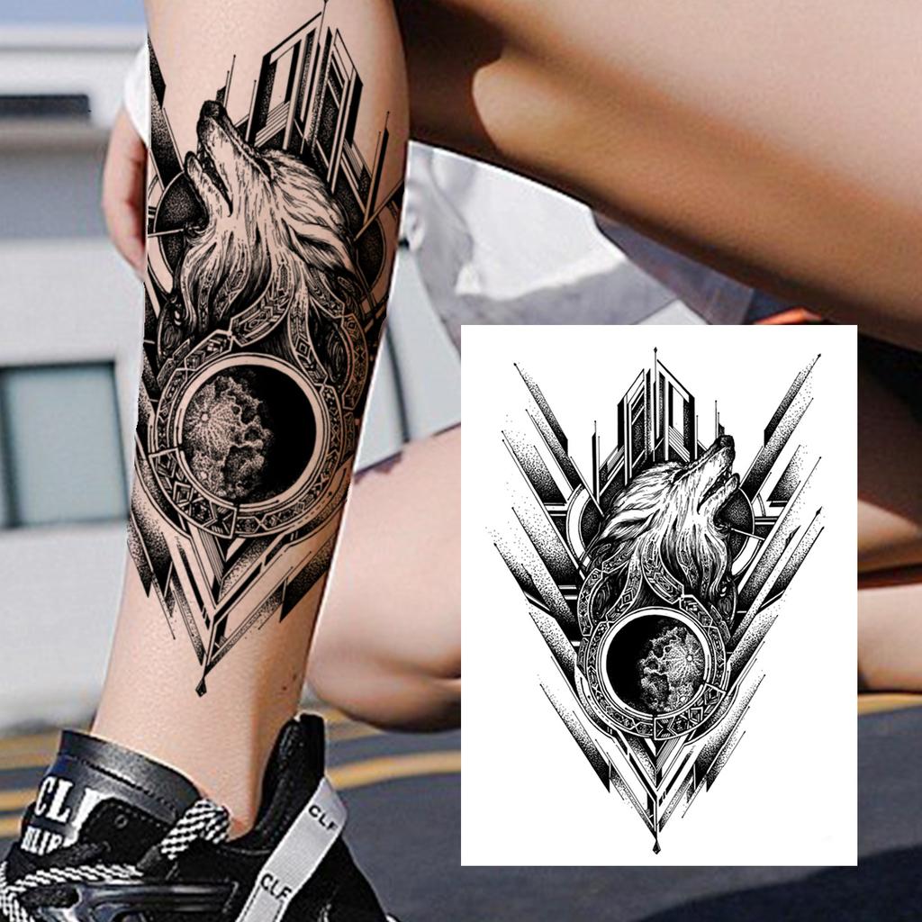 Watercolor Lion Tiger Temporary Tattoo For Women Men Atult Kid Realistic Fake Animal Tattoo Sticker Water Transfer Tatoos Thigh