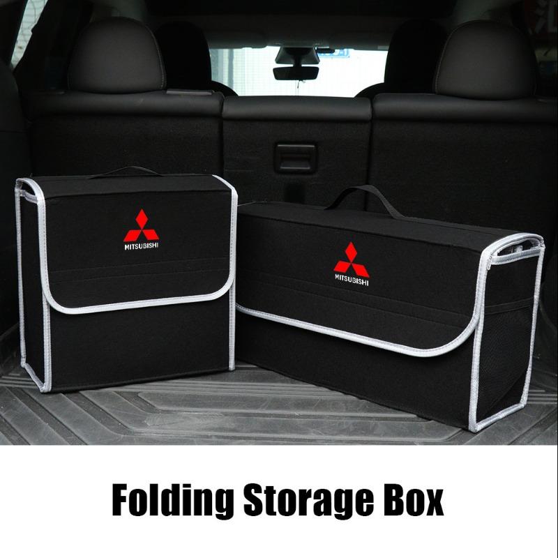 Car Soft Felt Storage Bag Organizer Cars Foldable Trunk Bag For Mitsubishi Lancer 9 Ex Evo ASX L200 Colt Pajero Sport