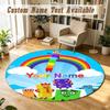 Round Rug Custom NameNumberblock Pattern Non Slip Carpet Home Floor Decor