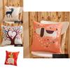 Stylish Square Cartoon Animal Cushion Covers With Lion Cat Deer Prints For Home Decor