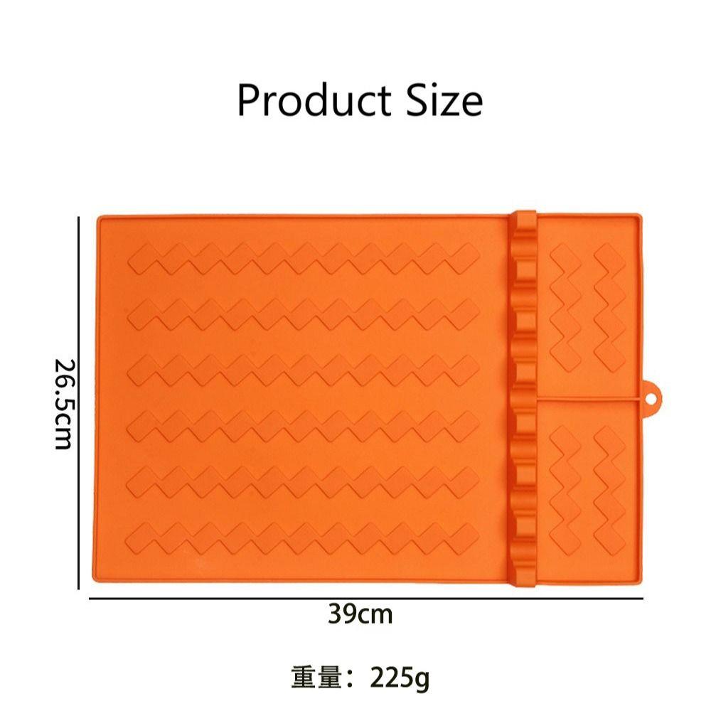 Textured Grill Mat Silicone Grill Buddy Mat Portable Mat Grill Tool Tray  BBQ Tool Storage