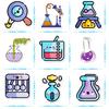 50Pcs Chemistry Laboratory Stickers For Students Scientist Lab Stationery Supplies