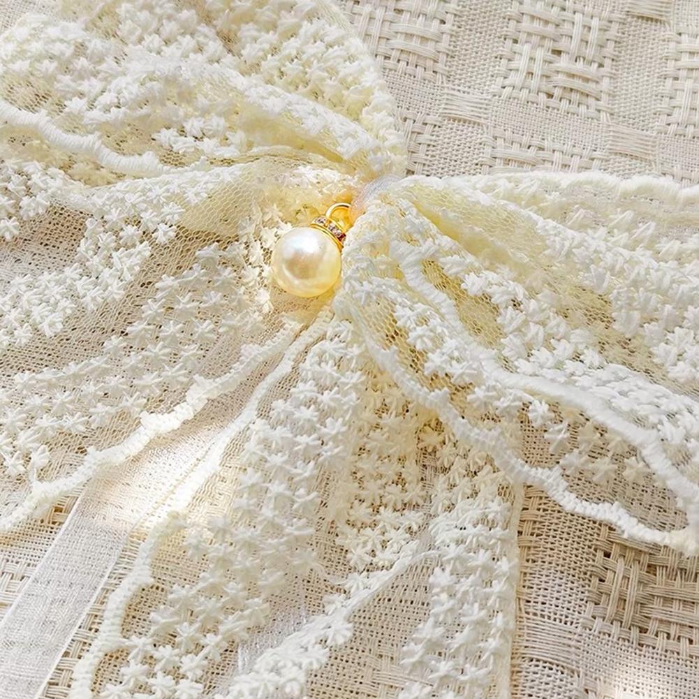 Curtain Tieback Beautiful Bow Lace Holder Hook Buckle Fashion Decorative Pretty Clip Polyester S8K5
