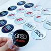 For Audi  A34Pcs For Audi A1 A3 A4 A5 A6 A7 Q3 Q5 Q7 RS3 RS4 RS5 S3 S4 56mm Car Wheel Hub Cap Center Sticker Emblem Badge Decal Accessories