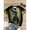 Summer Men's Women's 3D Printing Jungle Tyrannosaurus Rex Graphic Quick-drying T-shirts Children's Daily Short-sleeved Tees Tops
