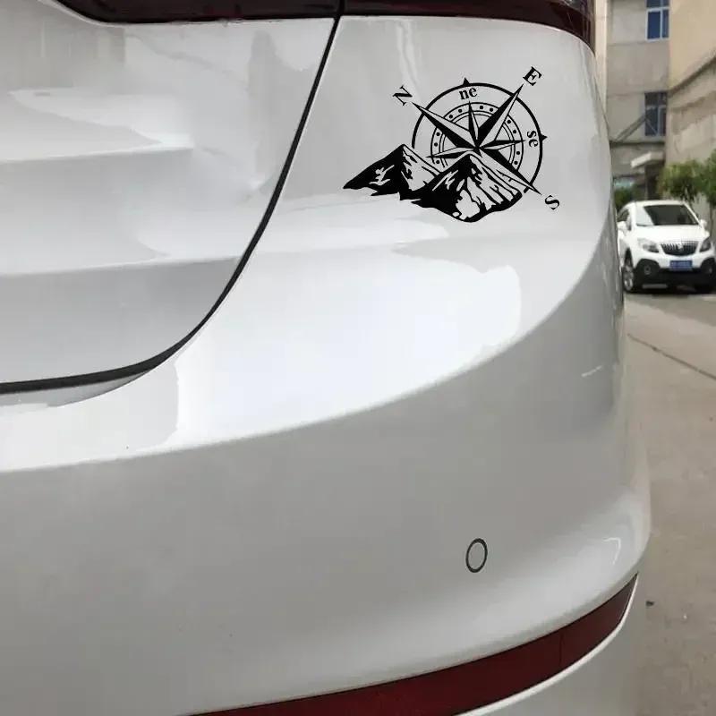 Auto Außendekoration Gestanzte Vinyl-Aufkleber verschiedener Größen für Kompass Windrose Wasserdichte Autodeko Abdeckung Kratzschutzaufkleber