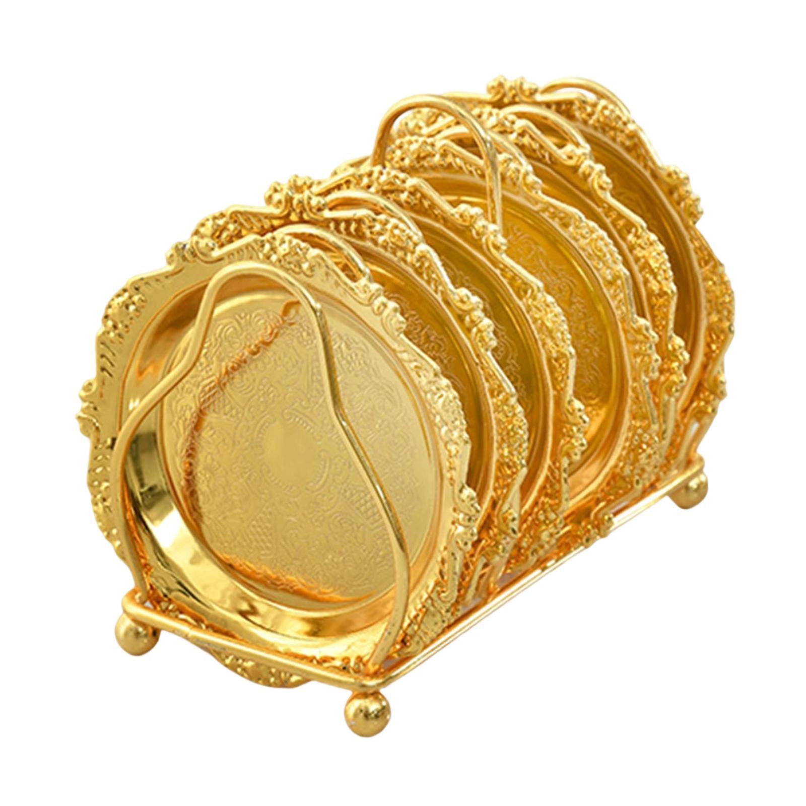 6 Pieces Serving Trays Nordic Serving Platter Dessert Table Display Cupcake Stand for Celebration Table Baby Shower Party Decor золотой