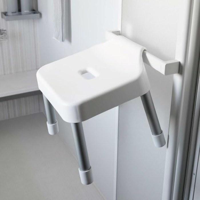 Yamazaki Bath Stool Mist 35cm White