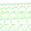 Plastic Circles Squares Hexagons Geometric Template Ruler Stencil Measuring Tool