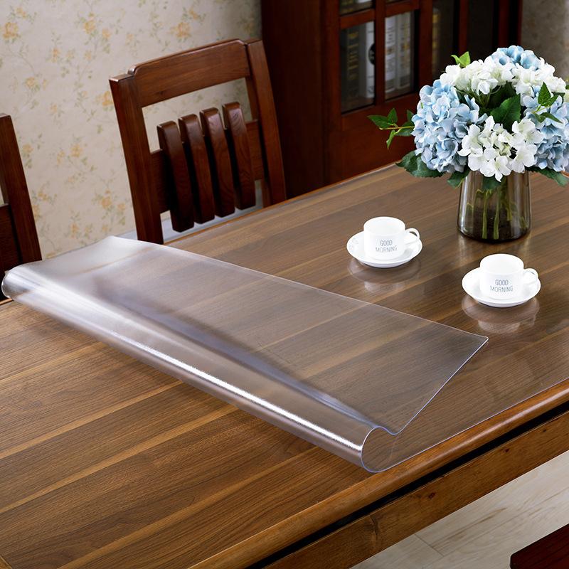 Factory Direct Sales, Tablecloth Waterproof And Oil-Proof Leave-In Pvc Soft Glass Household Nordic Dining Table Cloth Coffee Table Mat Thickened