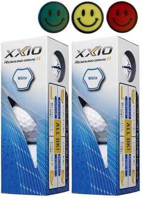 XXIO REBOUND DRIVE2 XXIO REBOUND DRIVE2 2023 2 Sleeves with 3 Ball Marks (2 Sleeves_white)