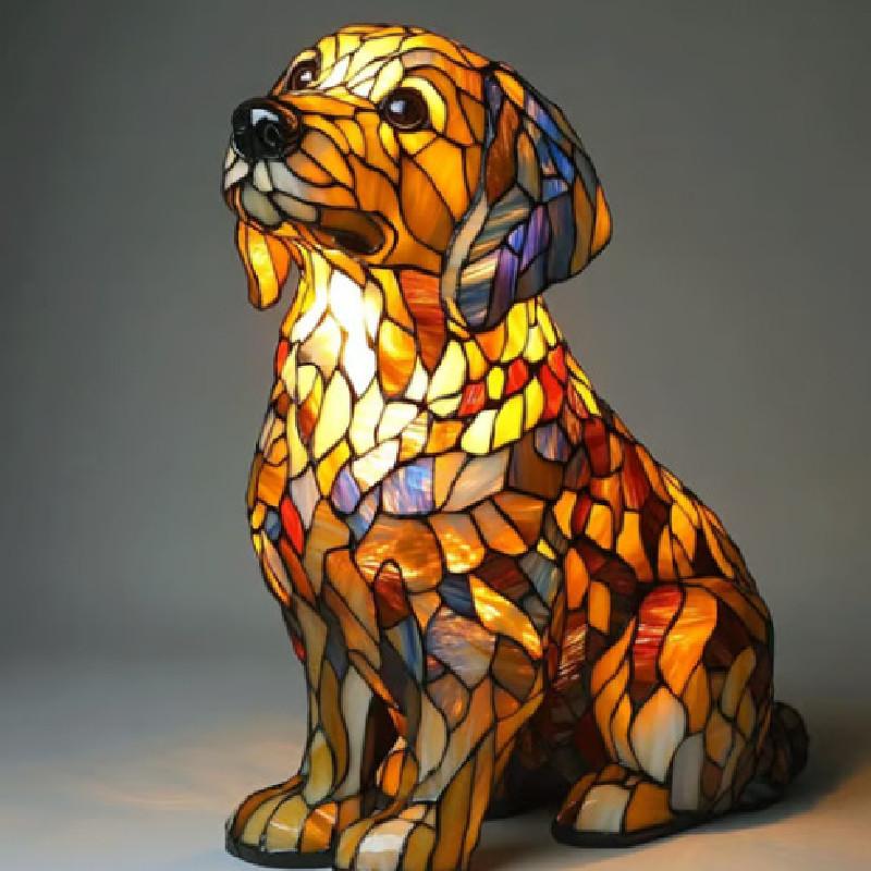 Creative Panda Dolphin Lion Leopard Dog Animal Resin Led Night Light Ornament For Desk