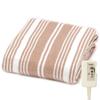 LifeJoy Electric Blanket, Made In Japan, Long, Single, Brown, 180x80cm, Washable, Energy-Saving, Enhanced Heating Area, JCS801BL