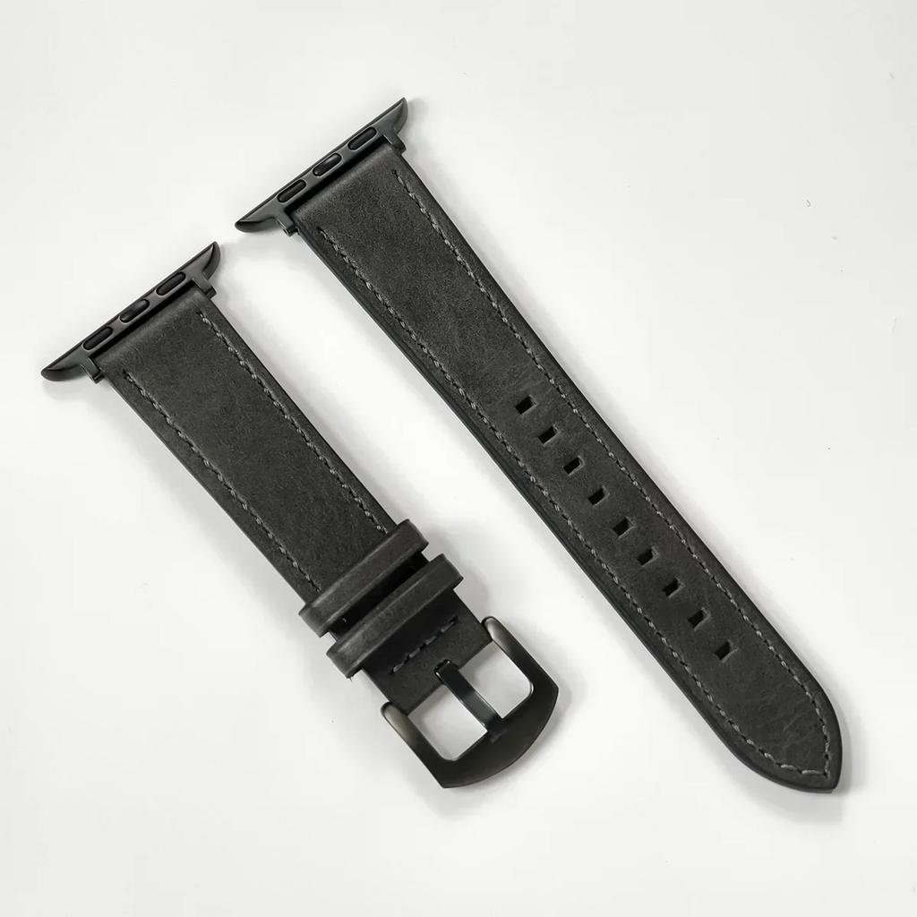 New Leather Strap for Apple Watch Band Ultra 2 49mm 46mm 44mm 45mm 42mm 41mm 40mm Bracelet Iwatch Series 10 9 8 7 6 5 4 Correas