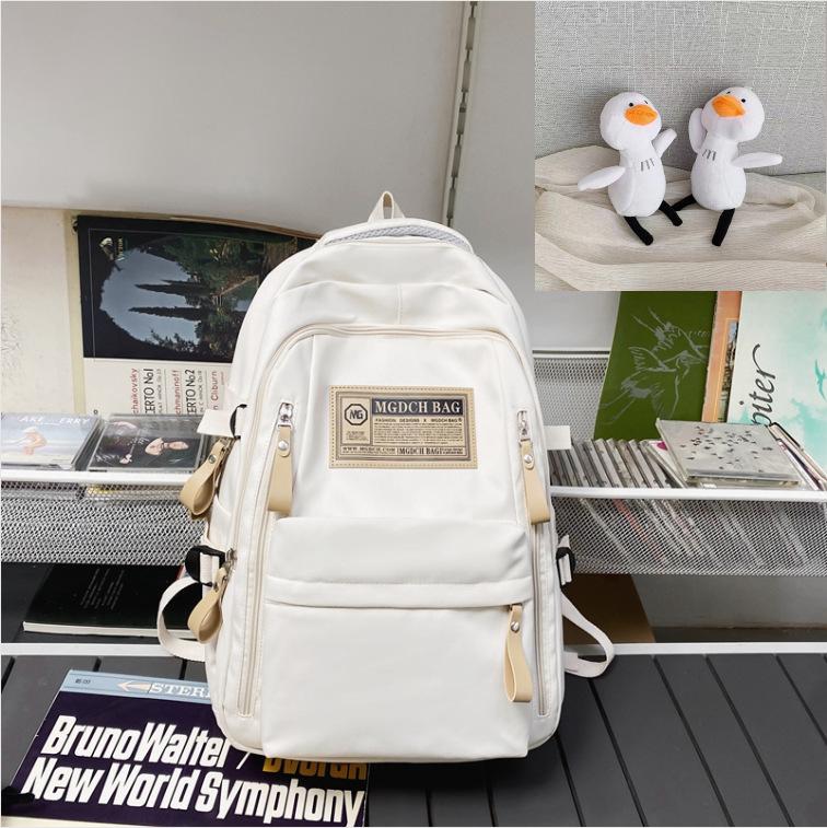 Schoolbag Casual Versatile School Bag College Students Junior High School Students Large Capacity Simple Backpack Computer Backpack Men's and Women's