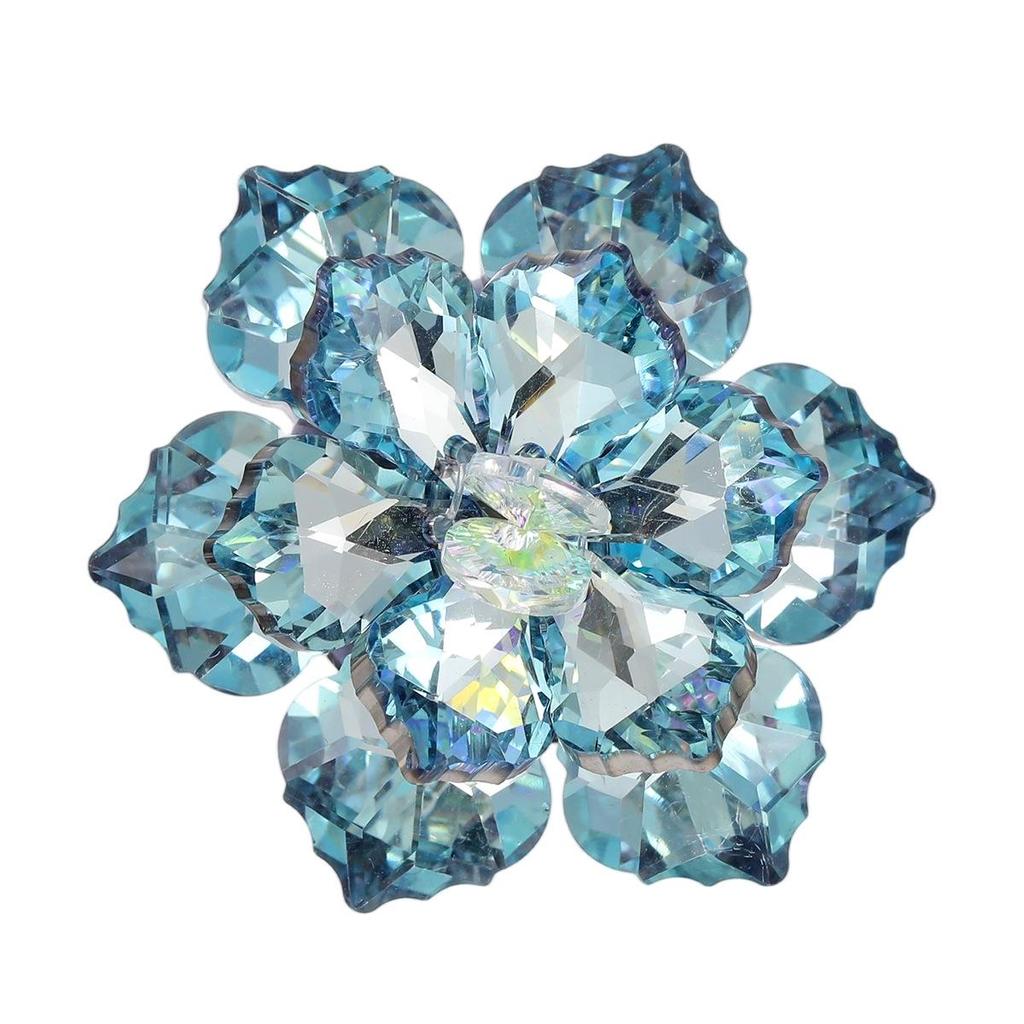 Modische Kristallblumen-Brosche - Handgefertigte Corsage für hochwertige Kleidung, Mehrfarbig