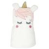Les Trésors De Lily [A1822] - Plaid pluș 'Licorne My Unicorn' alb roz - 100x75 cm