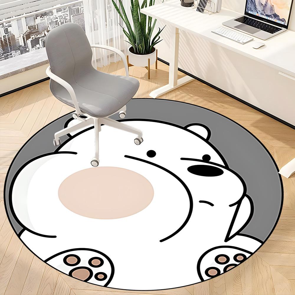 1pc Polar BearChair Carpet for Office, Non-slip, Soft and Durable Office Rug for Interior Decoration, Perfect for Office Yy250925224
