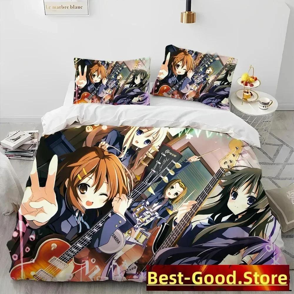 Comforter K-On Cartoon Cute Lolita Kawaii Girls Bedding Set Printed With Bed Soft Queen King Size Bedclothes Home