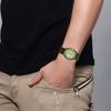Men's Antique-Style Calendar Watch, Waterproof: Luminous Analog Display, Simple and Stylish Sports Watch, 1224 Quartz Movement, Nylon Strap, Green,