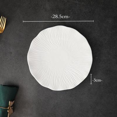 ZISIZ Ceramic Lotus Leaf Plate